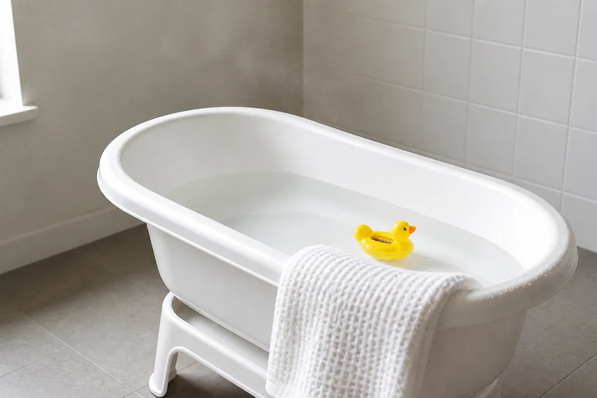 Bain de bébé : fréquence, température et sécurité